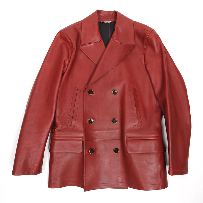 Dolce & Gabbana Red Leather Jacket Size 48