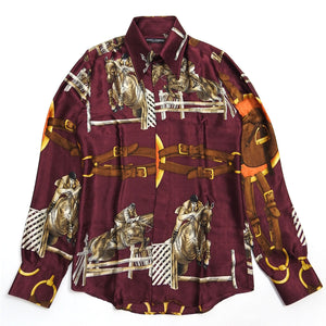Dolce & Gabbana Silk Equestrian Shirt SIze 15.5 || 40