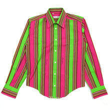 Load image into Gallery viewer, Dolce &amp; Gabbana Green/Pink Striped Shirt Size 39 (48)
