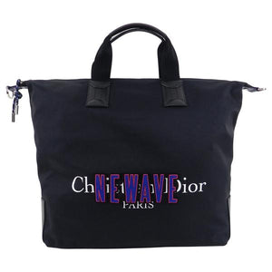 Christian Dior Homme Pre-fall 2017 New Wave black nylon zip top tote bag