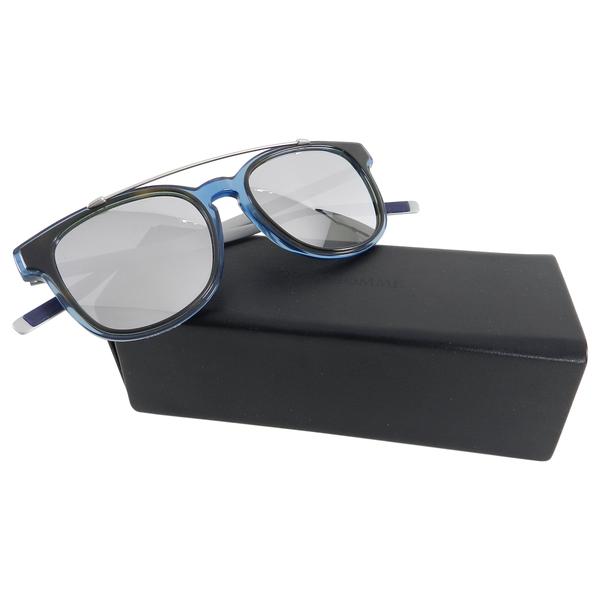 Dior Homme Black Tie 211S Clear Blue and Aluminum Sunglasses