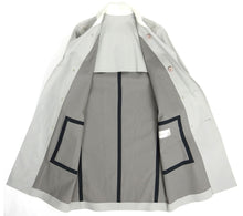 Load image into Gallery viewer, Balenciaga Taped Seam Trench with Leather Detailing Grey 48
