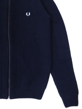 Load image into Gallery viewer, Fred Perry Zip Knit Navy Medium
