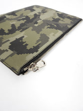 Load image into Gallery viewer, Givenchy Green Leather Digi Camo Pouch
