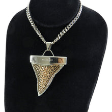 Load image into Gallery viewer, Givenchy Large Silver and Brass Shark Tooth Necklace
