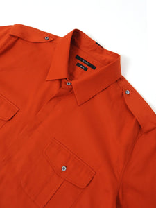 Gucci Short Sleeve Button Up Orange Size 46 | 18