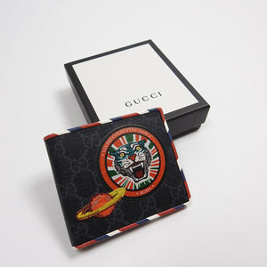 Gucci GG Supreme Tiger & Planet Patch Wallet