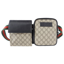 Load image into Gallery viewer, Gucci Monogram Supreme Double Belt Bag
