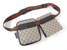 Load image into Gallery viewer, Gucci Monogram Supreme Double Belt Bag
