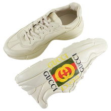 Load image into Gallery viewer, Gucci Cream Leather Logo Rhyton Sneakers - 10.5
