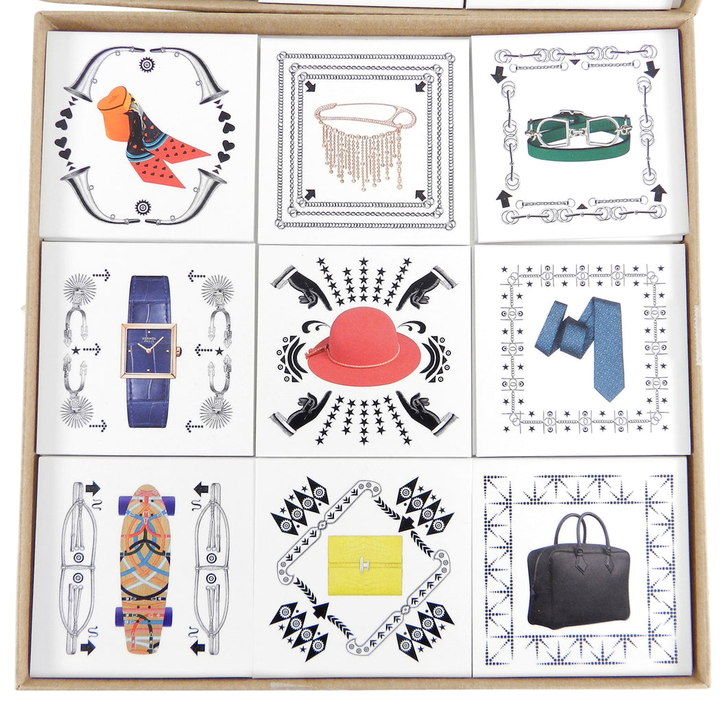 Hermes Holiday Cards Memory Game Gift Set