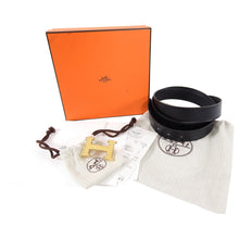 Load image into Gallery viewer, Hermes Constance H Belt Kit Black and Gold 32mm - Size 105
