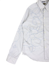 Load image into Gallery viewer, Kenzo Embroidered Stripe Shirt White/Blue XL
