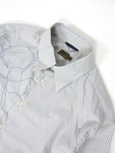 Load image into Gallery viewer, Kenzo Embroidered Stripe Shirt White/Blue XL
