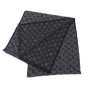 Louis Vuitton Wool Monogram Scarf Grey