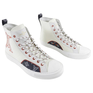 Louis Vuitton White Tattoo High Top Sneaker Boot - 11 – I Miss You MAN