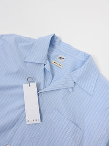 Marni Blue Distressed Striped Shirt Size 48