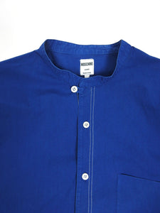Moschino Blue Collarless Shirt Size 50