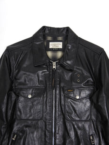 Neighborhood Black Leather Jacket Large