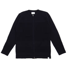 Load image into Gallery viewer, Norse Projects Navy Wool Zip Knit Medium
