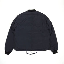 Load image into Gallery viewer, Our Legacy Navy Coated Bomber Jacket Size 46
