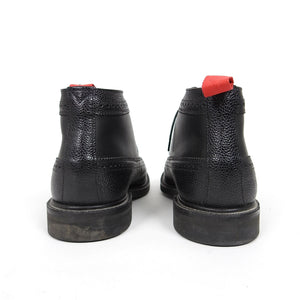 Oliver Spencer Black Pebble Grain Boots Size 12
