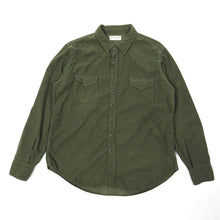 Load image into Gallery viewer, Saint Laurent Green 2019 Corduroy Western Snap Button Shirt XL
