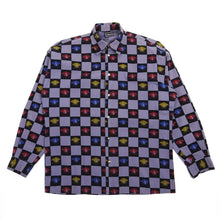 Load image into Gallery viewer, Versace Jeans Couture Purple/Black Check Medusa Button Up 
