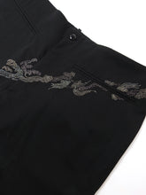 Load image into Gallery viewer, Versace Black Wool Embroidered Trousers Size 52
