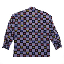 Load image into Gallery viewer, Versace Jeans Couture Purple/Black Check Medusa Button Up 
