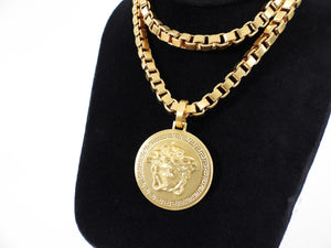 Versace Gold Chain Medusa Medallion Necklace