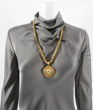 Load image into Gallery viewer, Versace Gold Chain Medusa Medallion Necklace
