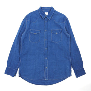 Visvim Blue Albacore Snap Button Shirt Size 4