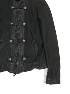Jean’s Paul Gaultier Grey Leather Zip Jacket Size 50
