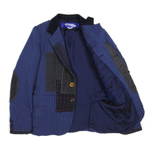 Load image into Gallery viewer, Junya Watanabe AD2013 Navy Patchwork Blazer Size Small
