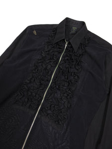 Jean Paul Gaultier Black Mesh Zip Jacket Size 50