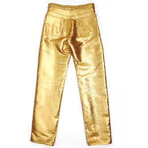Yves Saint Laurent Rive Gauche Gold Trousers Size 42 (Fits 29" Waist)