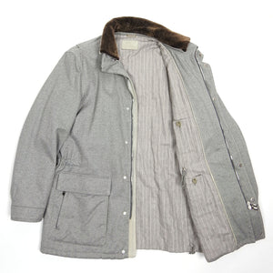 Ermenegildo Zegna Grey Cashmere Coat Size 52